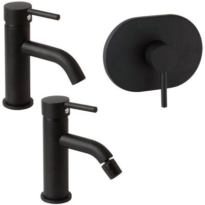 Kiamami Valentina - Ensemble de 3 Mitigeurs - Noir Mat Kiamami Valentina - Ensemble de 3 Mitigeurs - Noir Mat