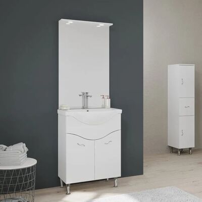 Kiamami Valentina - Mobile bagno a terra 65cm con specchio e LED Kiamami Valentina - Mobile bagno a terra 65cm con specchio e LED