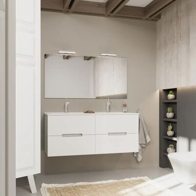 Kiamami Valentina - Mobile bagno bianco e grigio 120cm doppio lavabo - Tipo di bagno Kiamami Valentina - Mobile bagno bianco e grigio 120cm doppio lavabo - Tipo di bagno