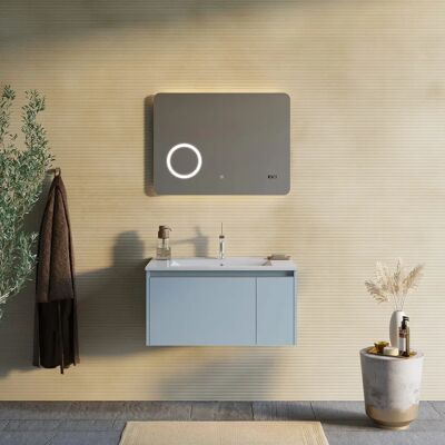 KIAMAMI VALENTINA - Mueble de baño suspendido Monaco - Azul mate KIAMAMI VALENTINA - Mueble de baño suspendido Monaco - Azul mate