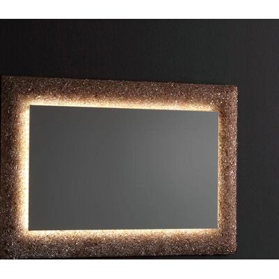 Kiamami Valentina - Specchio da Parete con Cornice in Vetro Fuso Bronzo - 90x62 Kiamami Valentina - Specchio da Parete con Cornice in Vetro Fuso Bronzo - 90x62