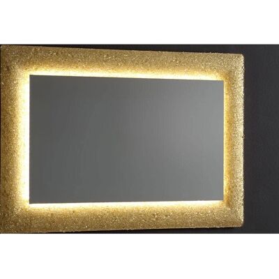 Specchio LED Reversibile Dorato di Kiamami Valentina - Rettangolare, 90x62 - Arredo Bagno Specchio LED Reversibile Dorato di Kiamami Valentina - Rettangolare, 90x62 - Arredo Bagno