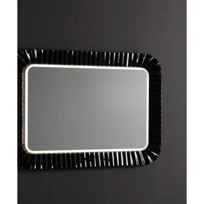 Kiamami Valentina - Specchio con Cornice Ondulata Nera 94x68cm - Bagno Kiamami Valentina - Specchio con Cornice Ondulata Nera 94x68cm - Bagno