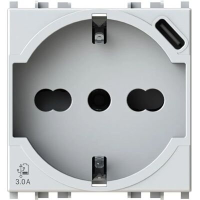 Gniazdko Tecnomat P40 z USB - Kompatybilne z Plana - 2 Moduły Gniazdko Tecnomat P40 z USB - Kompatybilne z Plana - 2 Moduły