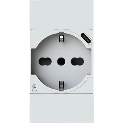 Bticino White 4-Module USB Power Outlet - Electrical Outlet Bticino White 4-Module USB Power Outlet - Electrical Outlet