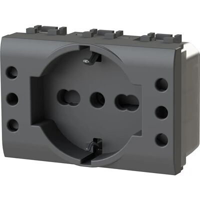 Tecnomat Presa 4BOX - Gniazdo elektryczne - Antracyt Tecnomat Presa 4BOX - Gniazdo elektryczne - Antracyt