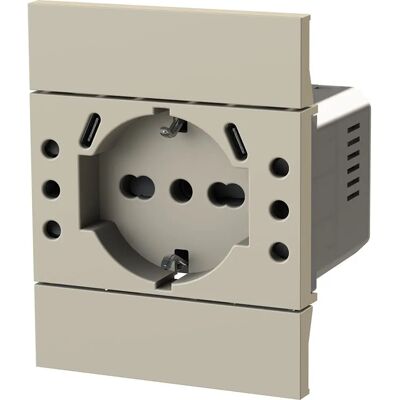 Prese USB 4Box - compatibile con Bticino LivingNow - Sabbia Prese USB 4Box - compatibile con Bticino LivingNow - Sabbia