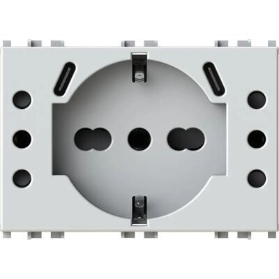 Vimar 4BUSBP503.V14 - Presa USB e di corrente per Serie Bianca Vimar 4BUSBP503.V14 - Presa USB e di corrente per Serie Bianca