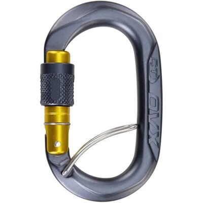 Moschettone da arrampicata Climbing Technology OVX SGL - Grigio/Giallo Moschettone da arrampicata Climbing Technology OVX SGL - Grigio/Giallo