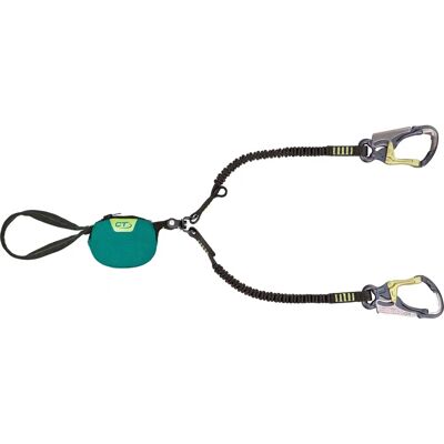 Climbing Technology Top Shell Twist - set via ferrata nero/verde Climbing Technology Top Shell Twist - set via ferrata nero/verde
