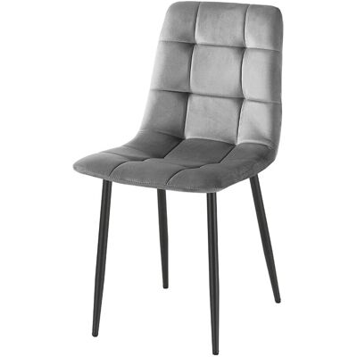 ORESTELUCHETTA - Corfù - Grigio - Velluto - Dining chairs ORESTELUCHETTA - Corfù - Grigio - Velluto - Dining chairs