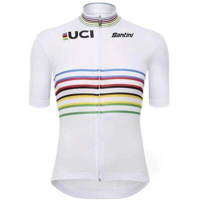 Maillot Multicolore Master Santini - UCI Officiel - Publicité Maillot Multicolore Master Santini - UCI Officiel - Publicité
