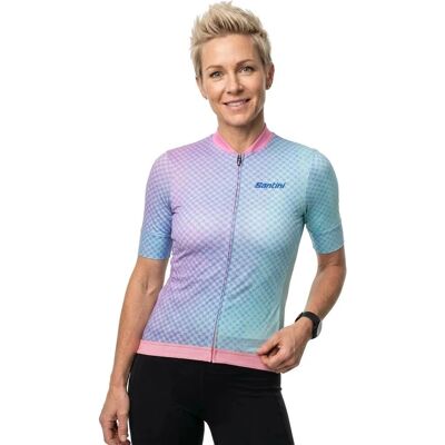 Maglietta Santini Paws Form manica corta - turchese rosa chiaro - Maglietta da ciclismo Maglietta Santini Paws Form manica corta - turchese rosa chiaro - Maglietta da ciclismo