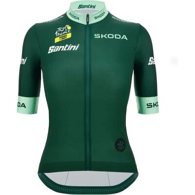 Santini Tour de Francia 2024 Maillot Blanco Mujer - Corte Clásico Santini Tour de Francia 2024 Maillot Blanco Mujer - Corte Clásico