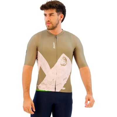 Maillot Manga Corta Marrón Santini - M - Maillot Maillot Manga Corta Marrón Santini - M - Maillot