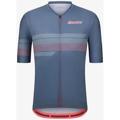 Maillot Santini Idea manga corta gris oscuro rosa - Maillot de ciclismo Maillot Santini Idea manga corta gris oscuro rosa - Maillot de ciclismo
