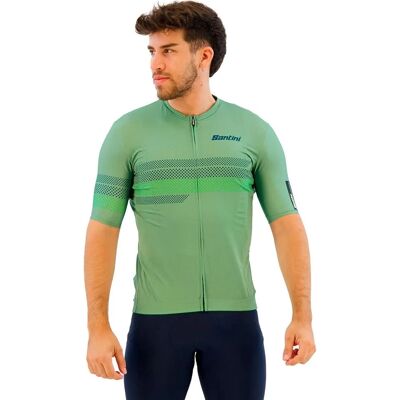 Santini Idea Short Sleeve Green Cycling Jersey - Cycling Jersey Santini Idea Short Sleeve Green Cycling Jersey - Cycling Jersey