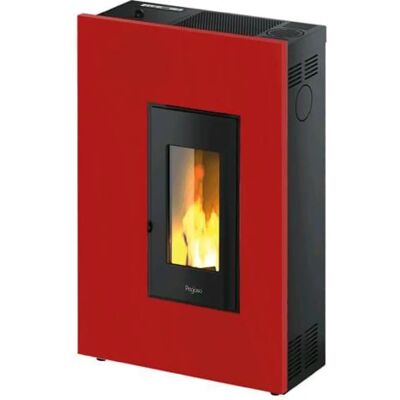 PEGASO Estufa de Pellet Madison 5 - 5.2kW, Rojo, Termostato externo PEGASO Estufa de Pellet Madison 5 - 5.2kW, Rojo, Termostato externo