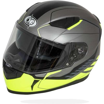 Casco Moto Integrale One GT1 Doppia Visiera Titanio Giallo Opaco - Casco da Moto Casco Moto Integrale One GT1 Doppia Visiera Titanio Giallo Opaco - Casco da Moto