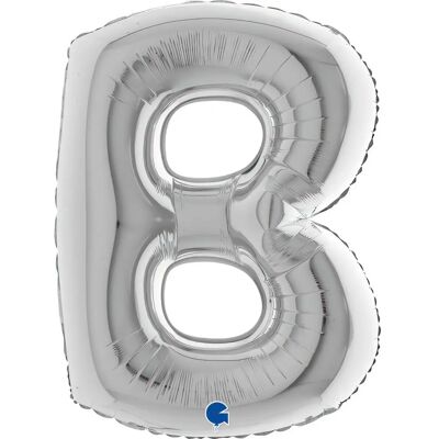 Ciao - Silbern Buchstabe B Mylar Ballon 40 - Ballon Ciao - Silbern Buchstabe B Mylar Ballon 40 - Ballon