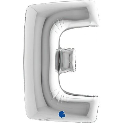 Ciao - Ballon Mylar 40 (100cm) Lettre E Argent - Ballon - Publicité Ciao - Ballon Mylar 40 (100cm) Lettre E Argent - Ballon - Publicité