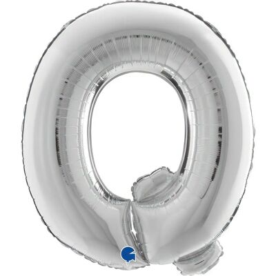 Ciao - Palloncino Mylar Lettera Q Argento 102cm - Palloncino in Mylar con lettera Q, misura 102cm Ciao - Palloncino Mylar Lettera Q Argento 102cm - Palloncino in Mylar con lettera Q, misura 102cm