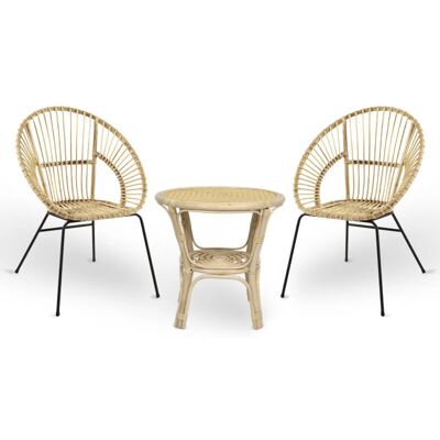 Okaffarefatto - Fera - Bambú - Patas de hierro - Conjunto de comedor Okaffarefatto - Fera - Bambú - Patas de hierro - Conjunto de comedor