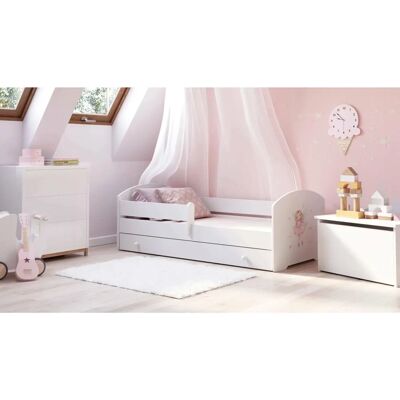 DMORA Opole - Weiß - 85x164 cm - 63 cm hoch - Bett DMORA Opole - Weiß - 85x164 cm - 63 cm hoch - Bett