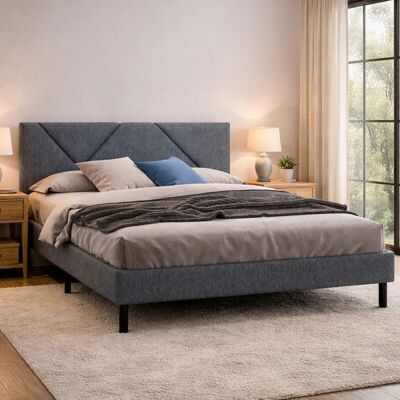 DMORA - Tirino - Grau - 160x200 cm - Bett DMORA - Tirino - Grau - 160x200 cm - Bett