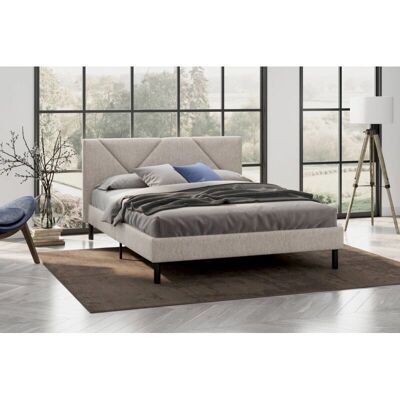 DMORA - Tirino - Beige - 160x200 - Bed - Publicité DMORA - Tirino - Beige - 160x200 - Bed - Publicité