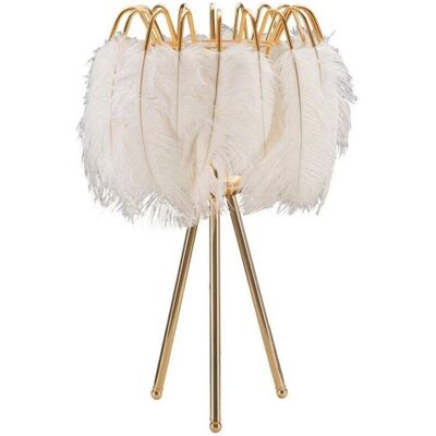 DMORA - Lampada da tavolo moderna con dettagli in oro - 40x40xH60cm DMORA - Lampada da tavolo moderna con dettagli in oro - 40x40xH60cm