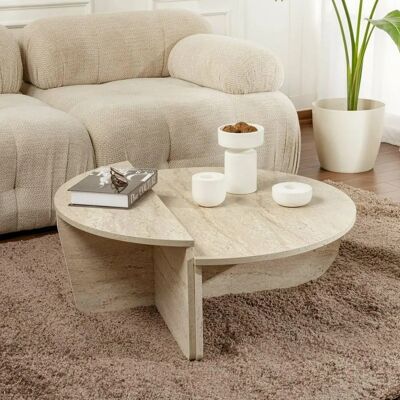 DMORA - Tavolino da salotto - Beige - Marmo - Couchtisch DMORA - Tavolino da salotto - Beige - Marmo - Couchtisch