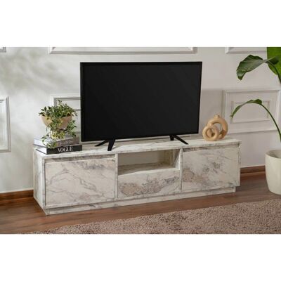 DMORA Morrigan Support TV - Marmo - 160x30x42 cm - Publicité DMORA Morrigan Support TV - Marmo - 160x30x42 cm - Publicité