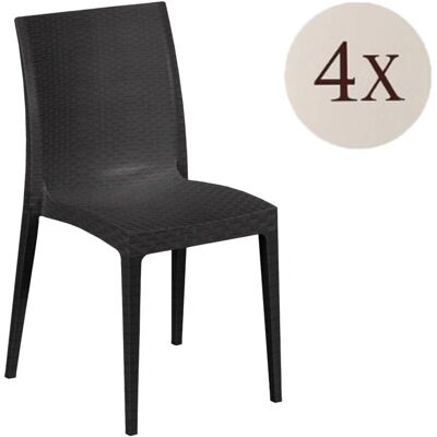 DMORA Set di 4 Sedie da Esterno Palizzolo - Arredo Giardino e Balcone DMORA Set di 4 Sedie da Esterno Palizzolo - Arredo Giardino e Balcone