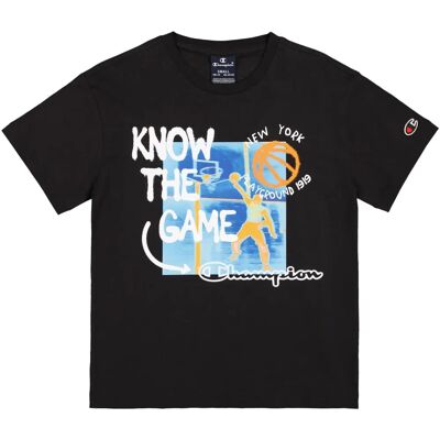 Champion S Zwart Korte Mouwen T-Shirt - T-Shirt Champion S Zwart Korte Mouwen T-Shirt - T-Shirt