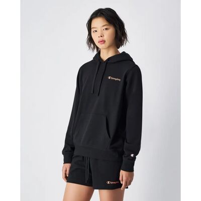 Champion L Schwarzes Kapuzensweatshirt - Sweatshirt Champion L Schwarzes Kapuzensweatshirt - Sweatshirt