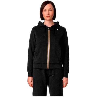 Veste en molleton noir K-Way slim - Sweatshirt - Publicité Veste en molleton noir K-Way slim - Sweatshirt - Publicité