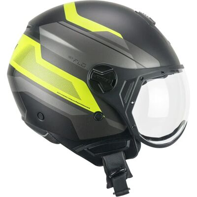 CGM - 167K FLO CITY - Nero Giallo fluo opaco - M2 - Casco CGM - 167K FLO CITY - Nero Giallo fluo opaco - M2 - Casco