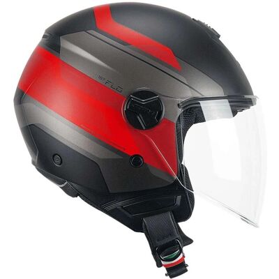 CGM - 167K FLO CITY - Nero Rosso opaco - S - Helmet CGM - 167K FLO CITY - Nero Rosso opaco - S - Helmet