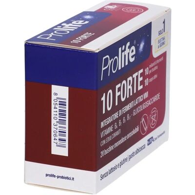 Zeta Farmaceutici Spa Prolife 10 Forte - Integratore di probiotici e vitamine - 20 sticks Zeta Farmaceutici Spa Prolife 10 Forte - Integratore di probiotici e vitamine - 20 sticks