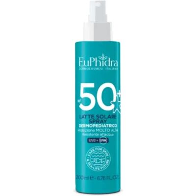 Euphidra Kaleido Latte Spray Enfants 200ml SPF50+ - Protection solaire - Publicité Euphidra Kaleido Latte Spray Enfants 200ml SPF50+ - Protection solaire - Publicité