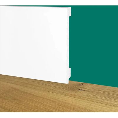 Eternal Parquet Battiscopa Bianco Quadrato Passacavo - Resistente agli urti Eternal Parquet Battiscopa Bianco Quadrato Passacavo - Resistente agli urti