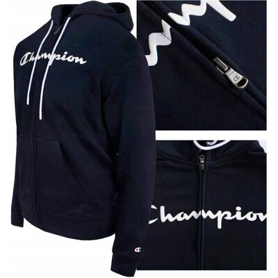 CHAMPION - Hooded Full Zip Sweatshirt - Niebieski - XL - Hooded Full Zip Sweatshirt CHAMPION - Hooded Full Zip Sweatshirt - Niebieski - XL - Hooded Full Zip Sweatshirt