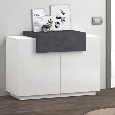 Armario de zapatos INOSIGN Coro - Moderno, Blanco/pizarra, 120cm Armario de zapatos INOSIGN Coro - Moderno, Blanco/pizarra, 120cm