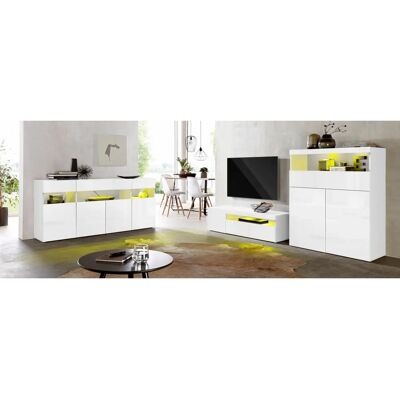 INOSIGN 121,5cm x 40cm Weiß Highboard - Stauraum Möbel INOSIGN 121,5cm x 40cm Weiß Highboard - Stauraum Möbel