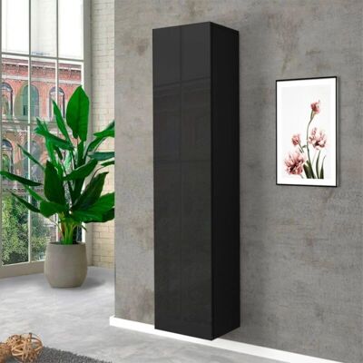 Ahd Amazing Home Design - Modelo Note Wardrobe - Armario de entrada negro moderno - Armario con 5 compartimentos Ahd Amazing Home Design - Modelo Note Wardrobe - Armario de entrada negro moderno - Armario con 5 compartimentos