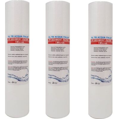 FILTRI ACQUA ITALIA 10 Pollici Micron 1 - Cartuccia filtro acqua FILTRI ACQUA ITALIA 10 Pollici Micron 1 - Cartuccia filtro acqua