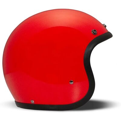 DMD Rotes Retro Motorradhelm - ECE 22.06 - Kleine Schale DMD Rotes Retro Motorradhelm - ECE 22.06 - Kleine Schale