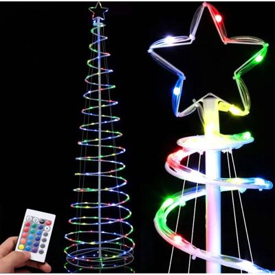Albero di Natale Bakaji Luci a Spirale 200 RGB 210cm Interno Esterno Albero di Natale Bakaji Luci a Spirale 200 RGB 210cm Interno Esterno