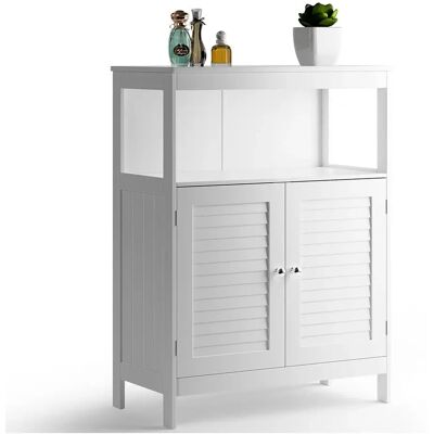 Kompaktowy mebel łazienkowy Bakaji - MDF, Biały, 60x30x80 cm Kompaktowy mebel łazienkowy Bakaji - MDF, Biały, 60x30x80 cm